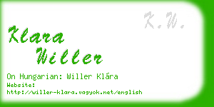klara willer business card